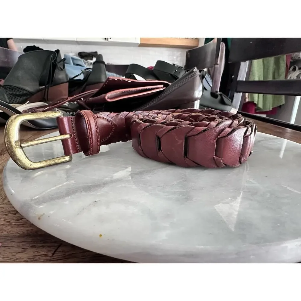 Brown Leather Full Grain Cowhide Argentina Belt Size 36